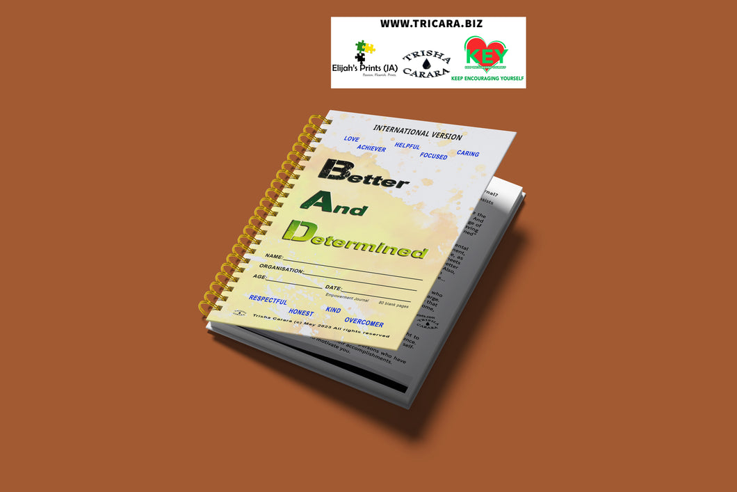 Book (International Version) - Better And Determined: An Empowering Journal for Self-Discovery and Motivation