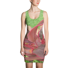 Load image into Gallery viewer, Women&#39;s All Over Print Dress - Embrace The Green ~ Jamaican plant life      Item# WAPDetg
