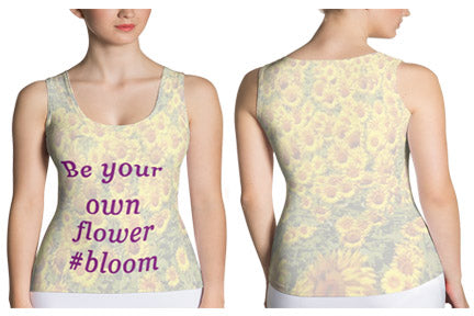 Women's All Over Print Tank Top - Be Your Own Flower      Item# WAPTTyof