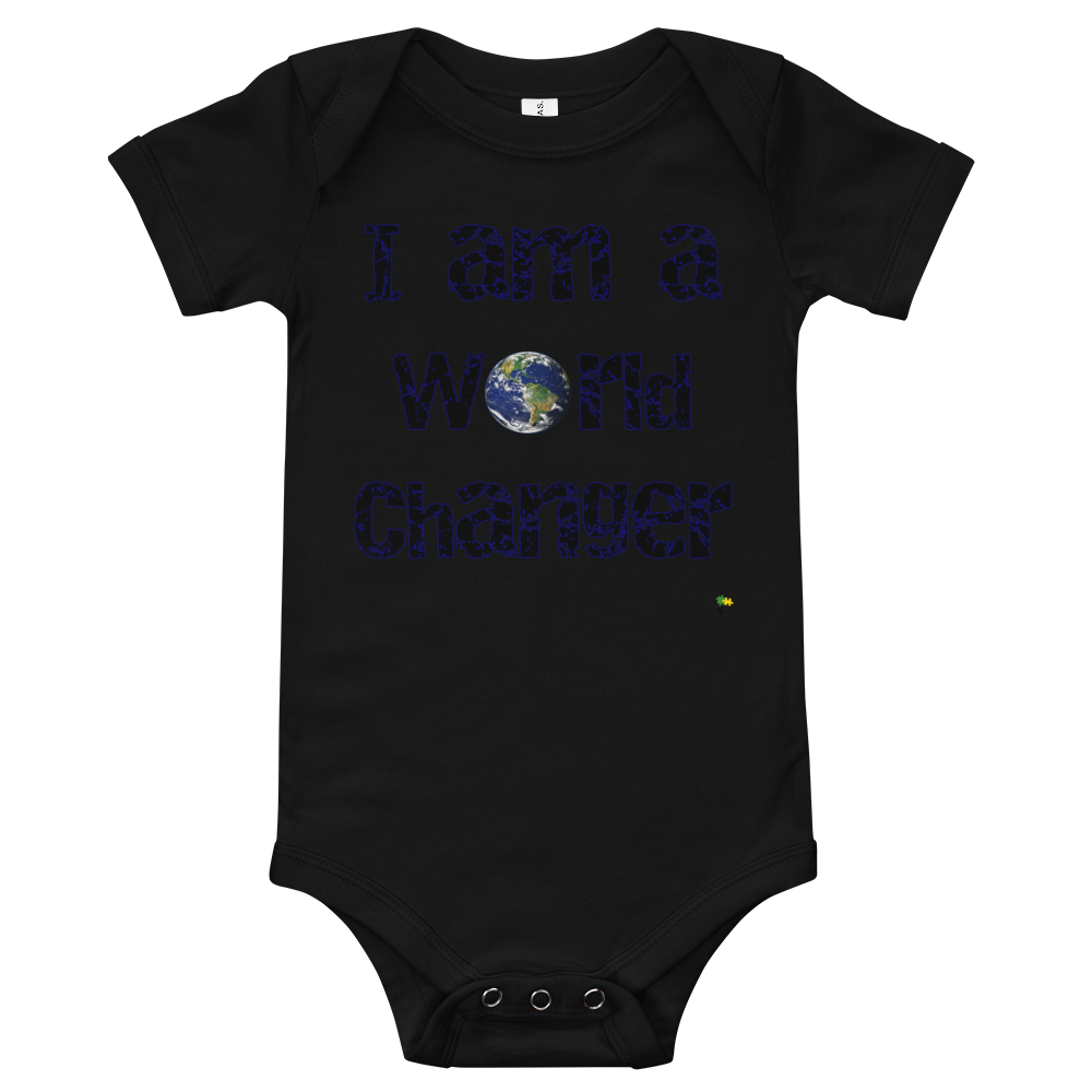 Baby's Short Sleeve Bodysuit - I Am a World Changer            Item # BSSBiwc
