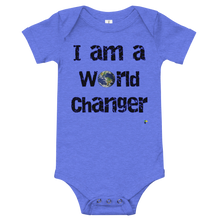 Carregar imagem no visualizador da galeria, Baby&#39;s Short Sleeve Bodysuit - I Am a World Changer            Item # BSSBiwc
