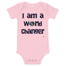 画像をギャラリービューアに読み込む, Baby&#39;s Short Sleeve Bodysuit - I Am a World Changer            Item # BSSBiwc
