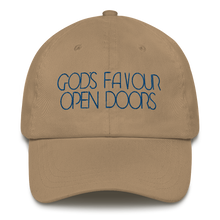 Load image into Gallery viewer, Embroidered Baseball Cap - God&#39;s Favour Opens Doors    Item# CLPgfo
