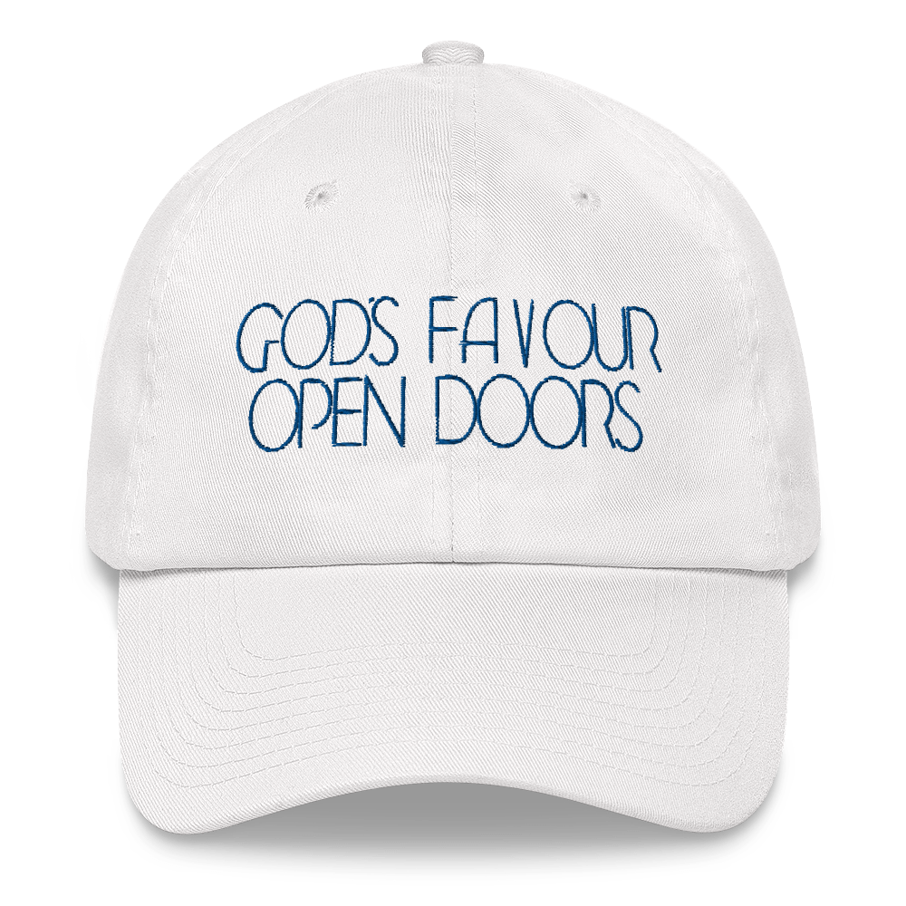 Embroidered Baseball Cap - God's Favour Opens Doors    Item# CLPgfo