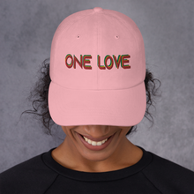 Cargar imagen en el visor de la galería, Embroidered Baseball Cap -  One Love   Item#  CLPol
