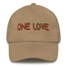 Cargar imagen en el visor de la galería, Embroidered Baseball Cap -  One Love   Item#  CLPol
