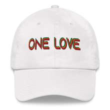 Carregar imagem no visualizador da galeria, Embroidered Baseball Cap -  One Love   Item#  CLPol
