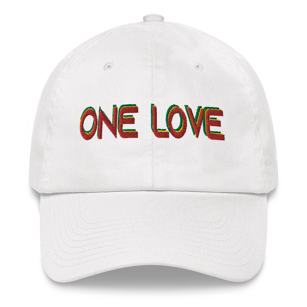 Embroidered Baseball Cap -  One Love   Item#  CLPol