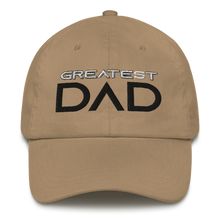 Cargar imagen en el visor de la galería, Embroidered Baseball Cap -  Greatest Dad   Item# CLPgrd
