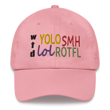Cargar imagen en el visor de la galería, Embroidered Baseball Cap -  WTD YOLO ROTFL   Item# CLPwyr
