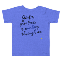 Load image into Gallery viewer, Kid&#39;s Short Sleeve T-shirt - God&#39;s Greatness     Item # KSSTgg
