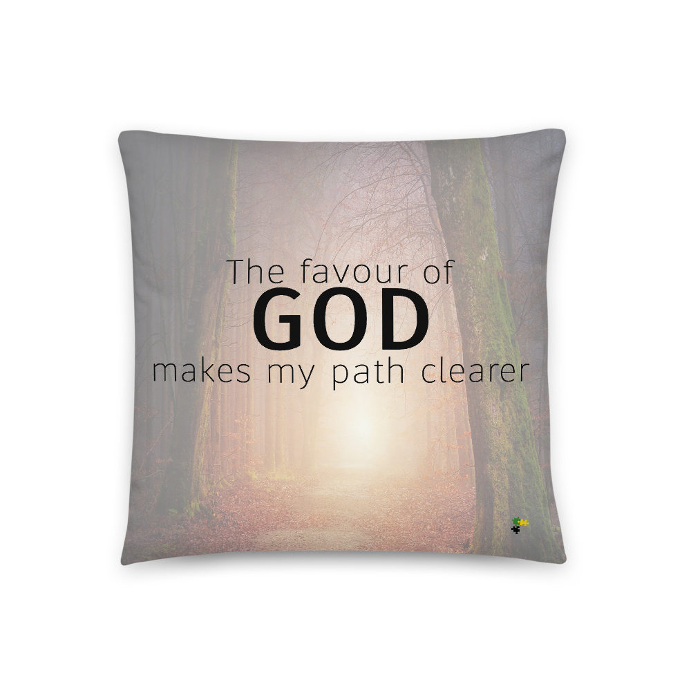 Pillow - The Favour Of God Makes My Path Clearer    Item#  TPfogm