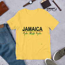 Cargar imagen en el visor de la galería, Adult Unisex T-Shirt - JAMAICA ~ Jah Mek Yah            Item # AUSSjah

