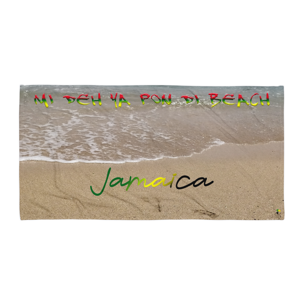 Towel -Jamaica - Wi Deh Pon Di Beach (Sand)    ITEM# BTjapb